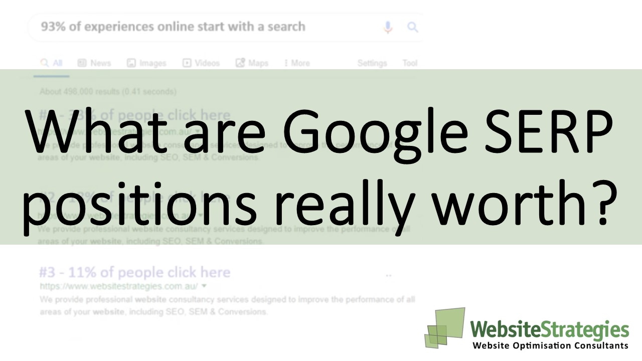 What are Google SERP positions really worth
